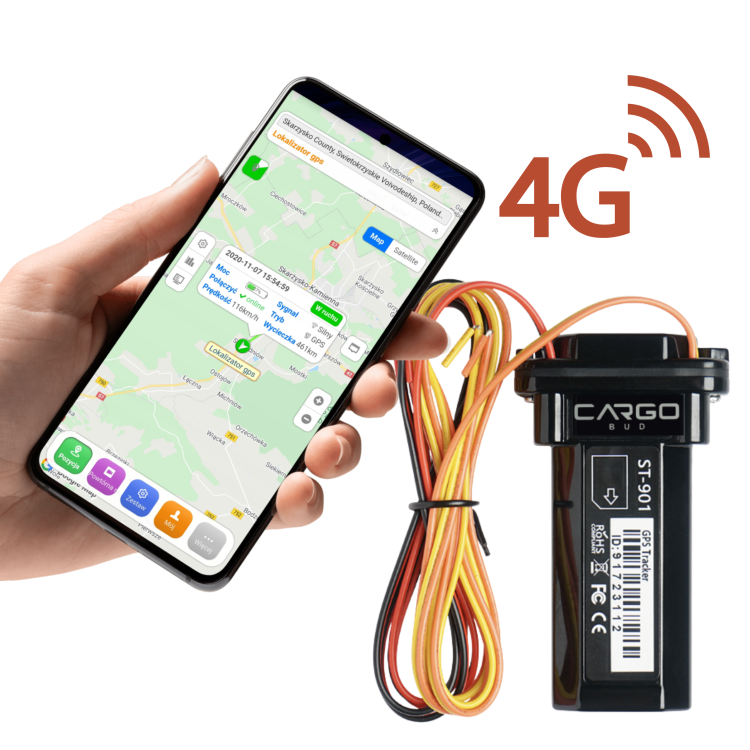 Lokalizator GPS Do Auta Motocykla Samochodu ST-901L 4G BEZ ABONAMENTU I OPŁAT