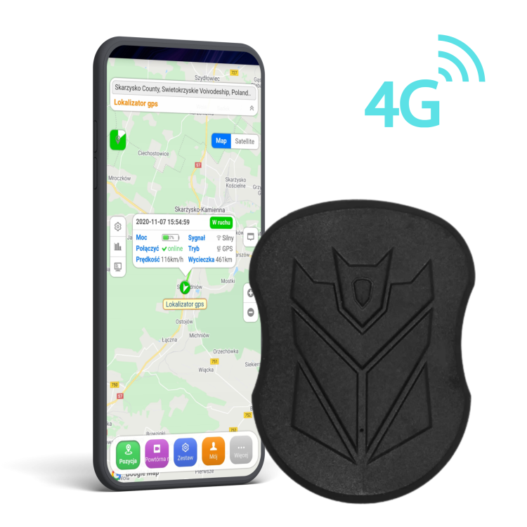 Lokalizator GPS do auta 4G LTE TRACKER Magnes MIKROFON 60 dni