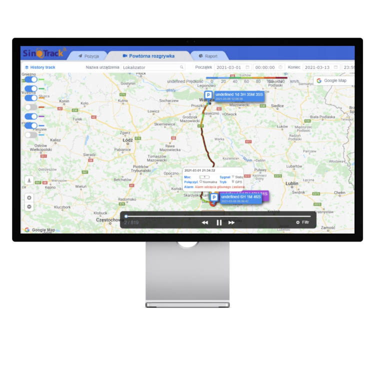 Lokalizator GPS do auta odcięcie paliwa pojazdu przekaźnik 4G + 2G ST-907L