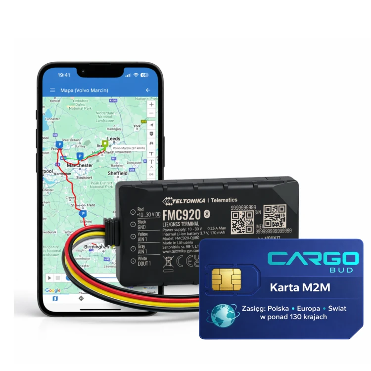Lokalizator GPS do auta Teltonika FMC920 4G  śledzenie w czasie rzeczywistym karta M2M aplikacja Polska EU Świat