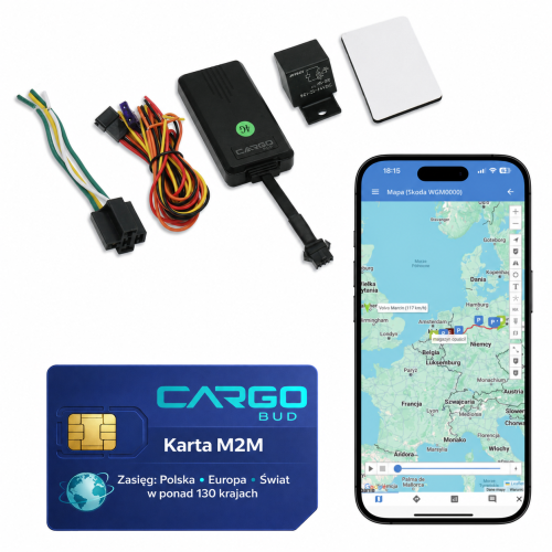 Lokalizator GPS do auta motoru 4G odcięcie  paliwa przekaźnik karta M2M aplikacja