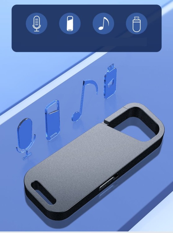 Mini dyktafon 16 GB detekcja brelok podsłuch