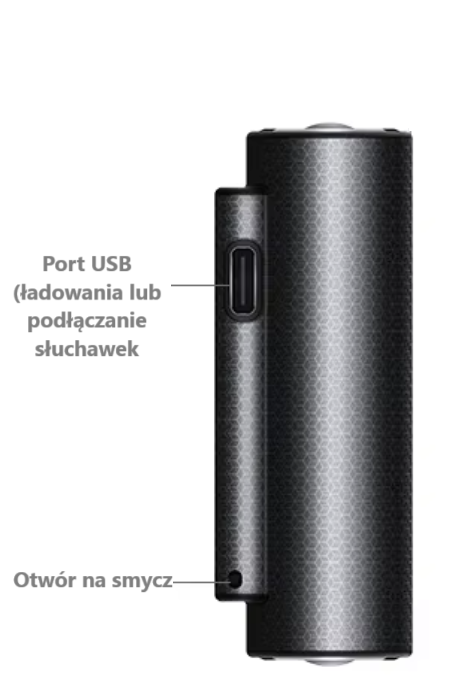 Dyktafon mini mały magnes 32GB detekcja + słuchawki