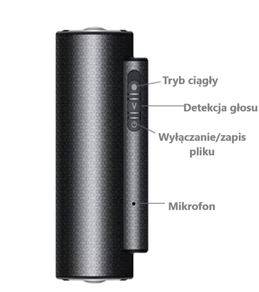 Dyktafon mini mały magnes 32GB detekcja + słuchawki