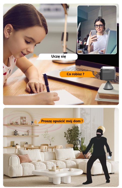 UKRYTA MINI KAMERA WIFI PODGLĄD NA ŻYWO DETEKCJA ALARMY DO 90 DNI PRACY