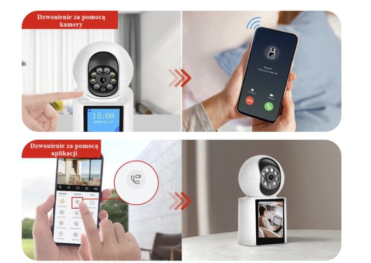 Niania elektroniczna WiFi na żywo wyświetlacz tryb rozmowy kame