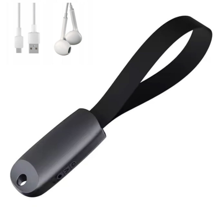 Mini dyktafon na zawieszce dyktafon 16GB smycz