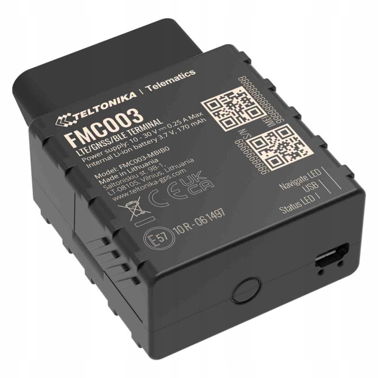 Lokalizator GPS Teltonika FMC003 4G LTE OBD do samochodu bateria wbudowana